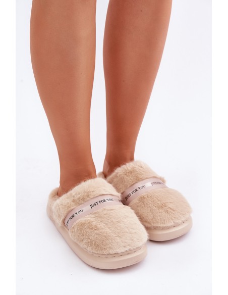 Kailinės šlepetės su dekoratyviniu dirželiu Beige Savalithea