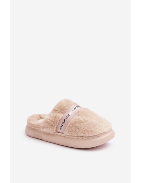 Kailinės šlepetės su dekoratyviniu dirželiu Beige Savalithea