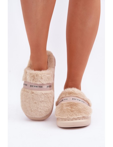 Kailinės šlepetės su dekoratyviniu dirželiu Beige Savalithea