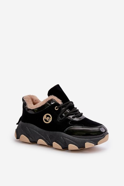 Women's Sport Shoes Laced Insulated On Platform Black Verioras 2