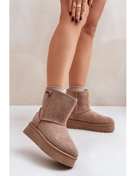 Moteriški sniego batai ant platformos Big Star OO274A097 Beige