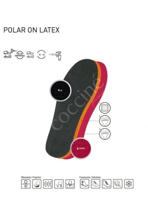 Coccine Children's Winter Insole Polar On Latex For Cutting