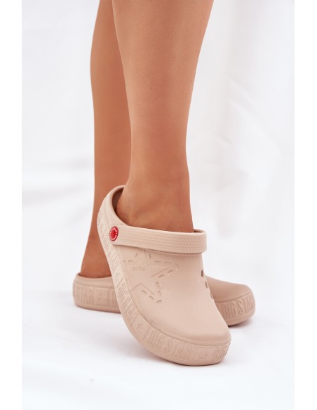 Women's Lightweight Slippers Big Star II275008 Beige