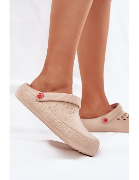 Women's Lightweight Slippers Big Star II275008 Beige