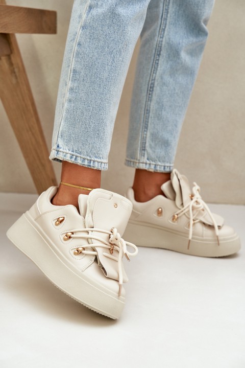 Women's Sneakers On Platform Beige Dolistana