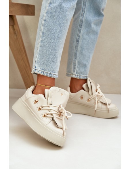 Women's Sneakers On Platform Beige Dolistana