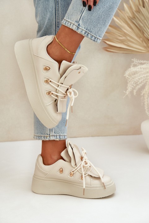 Women's Sneakers On Platform Beige Dolistana