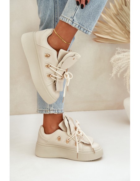 Women's Sneakers On Platform Beige Dolistana