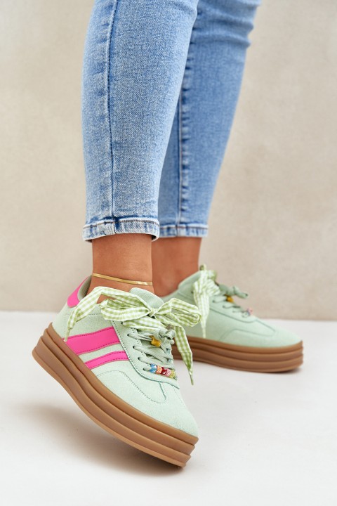 Womens Sneakers With Clips Mint Jariana