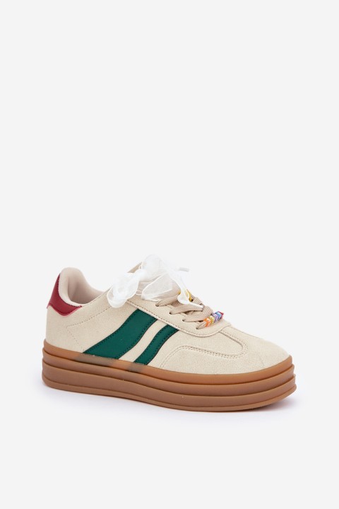 Women's Sneakers With Embellishments Beige Jariana