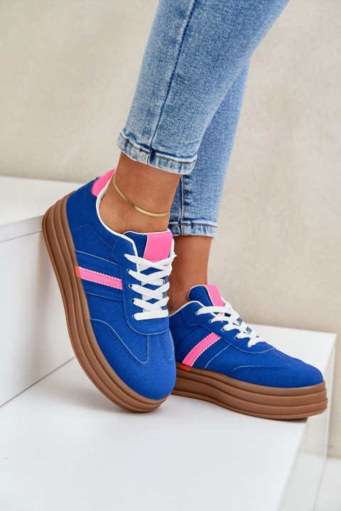 Women's Platform Sneakers Navy Dravinnia