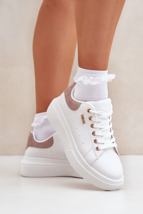Women's Platform Sneakers Eco Leather White Lelandine