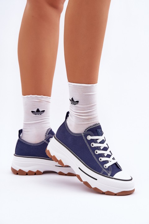 Low Women's Sneakers On Platform Navy Aradwin