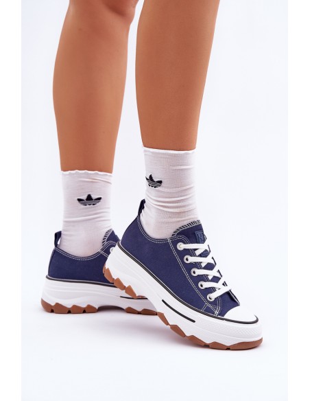 Low Women's Sneakers On Platform Navy Aradwin