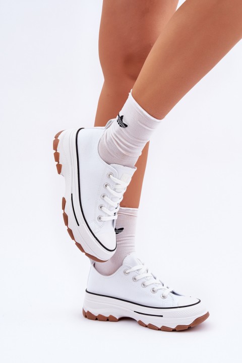 Low Women's Sneakers On Platform White Aradwin