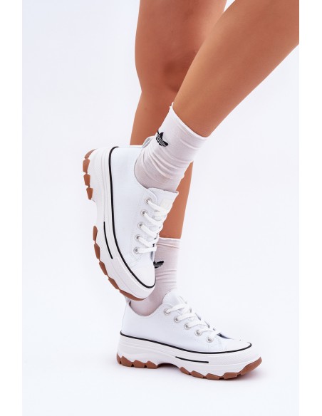 Low Women's Sneakers On Platform White Aradwin