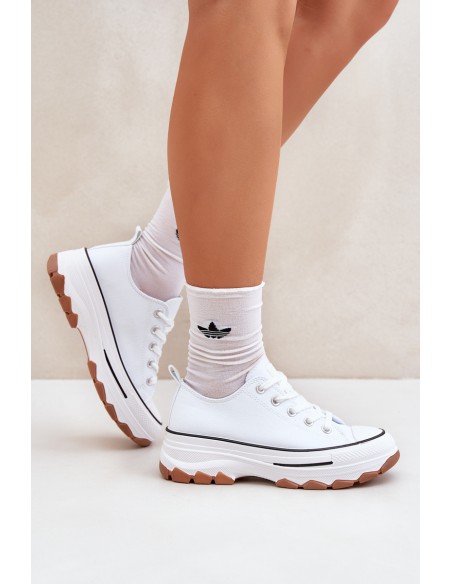 Low Women's Sneakers On Platform White Aradwin