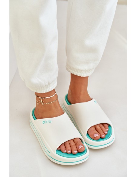 Women's Platform Slippers Big Star NN274A038 White-Mint