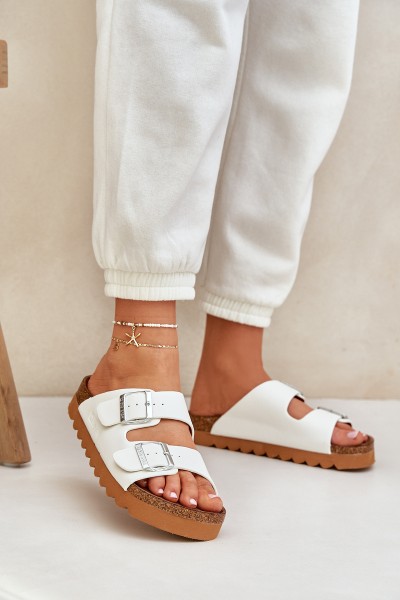 Klasikinės moteriškos šlepetės Big Star LL274480 baltos