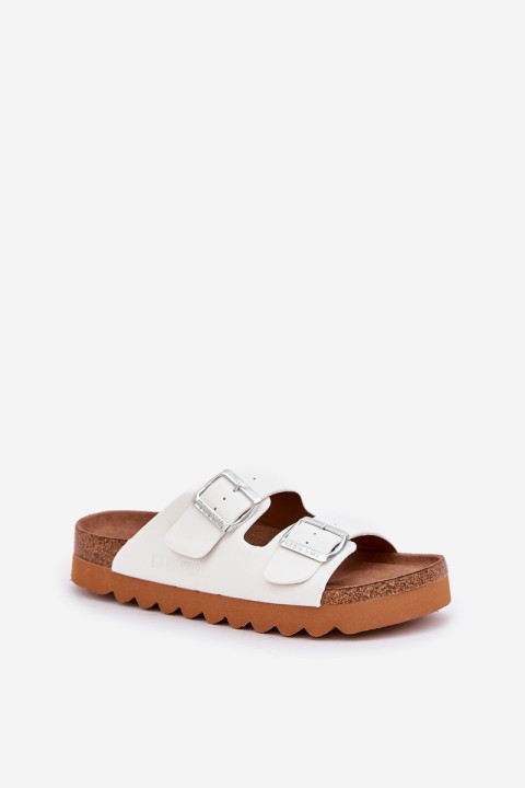 Classic women's slippers Big Star LL274480 white