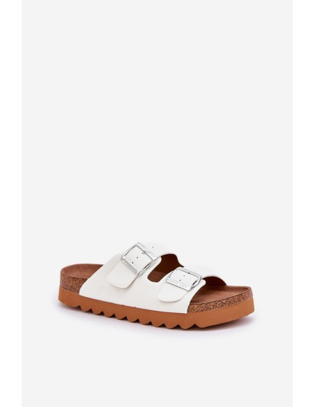 Classic women's slippers Big Star LL274480 white