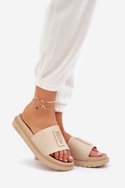 Ladies Slippers Big Star LL274A210 Beige 2