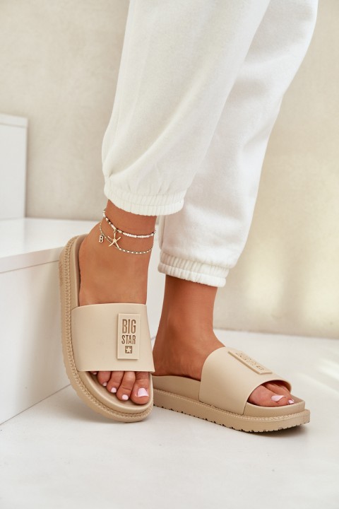 Ladies Slippers Big Star LL274A210 Beige