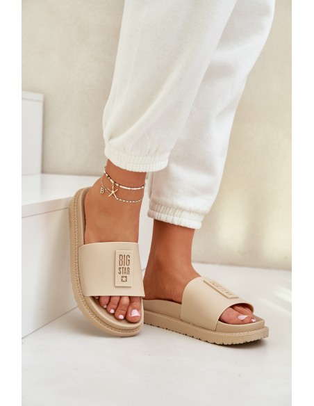 Ladies Slippers Big Star LL274A210 Beige