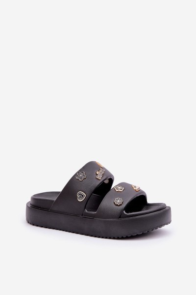 Women's Foam Slippers With Clips Black Ravanala 2