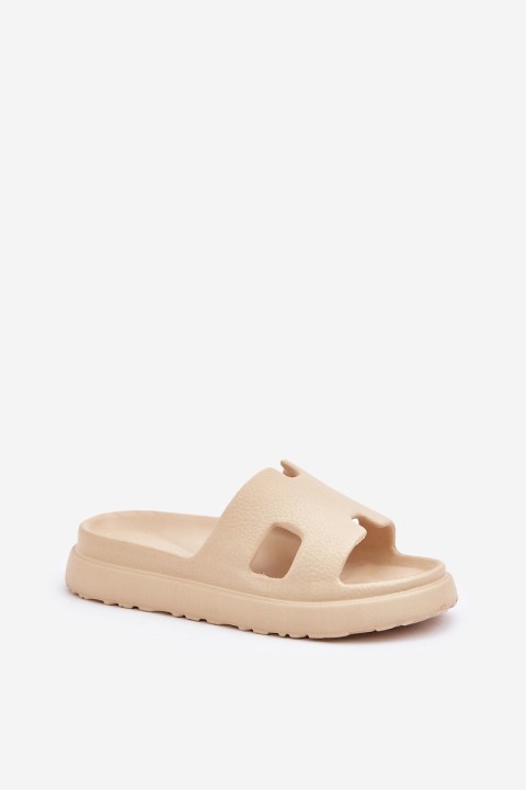 Foam Slippers With Cutouts Beige Neladith