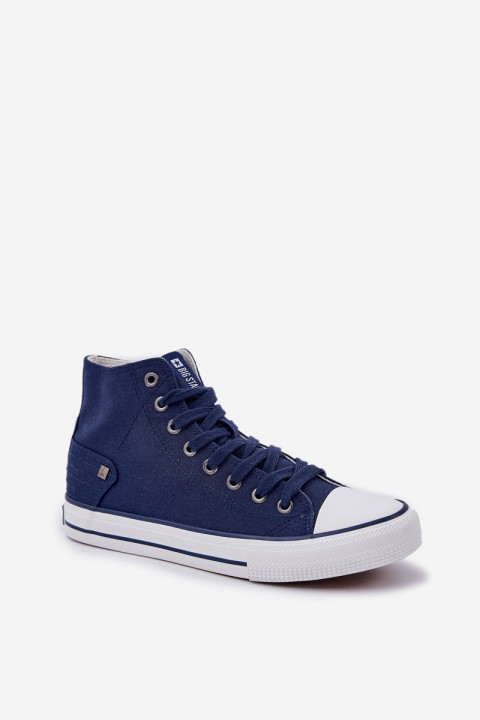 Ladies High Top Sneakers Big Star DD274333 Navy Blue
