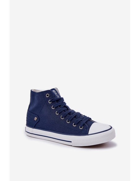 Ladies High Top Sneakers Big Star DD274333 Navy Blue