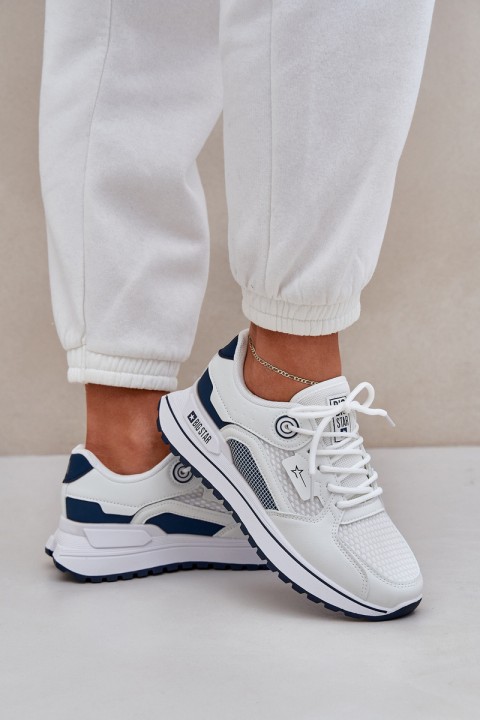 Sportiniai batai Sportiniai bateliai Moteriški Big Star NN274A103 HI-POLY SYSTEM White-Navy