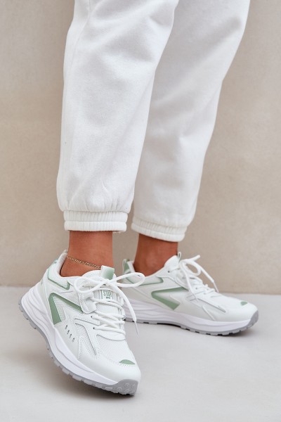 Moteriški sportiniai bateliai Big Star NN274A095 HI-POLY SYSTEM balta-žalia