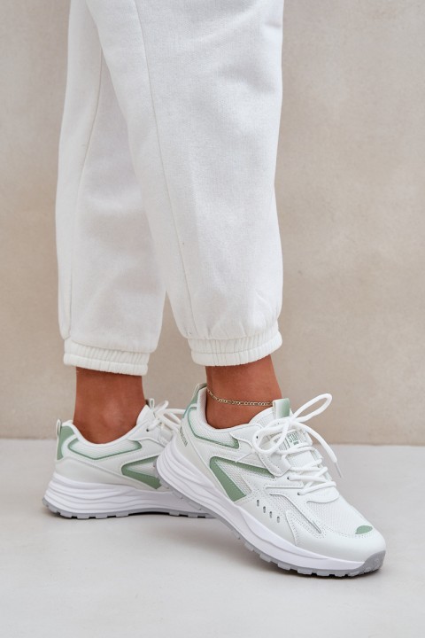 Ladies Sports Shoes Big Star NN274A095 HI-POLY SYSTEM White-Green