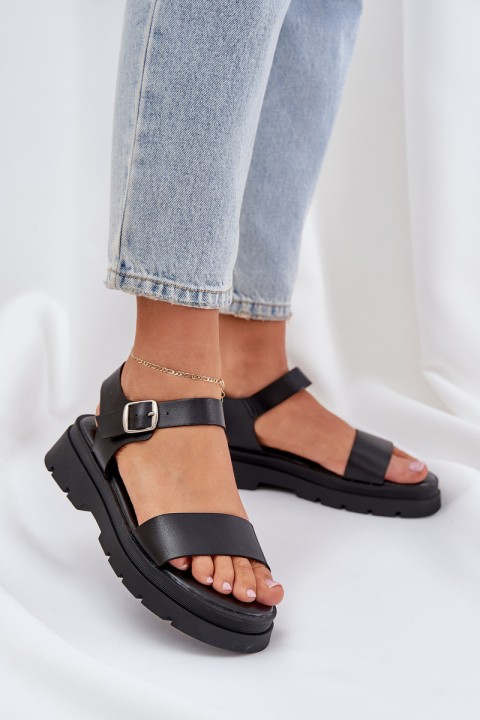 Women's Platform Sandals Black Evaretha