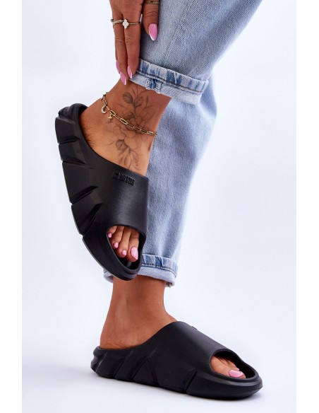 Women's Light Foam Big Star Slippers LL274594 Black