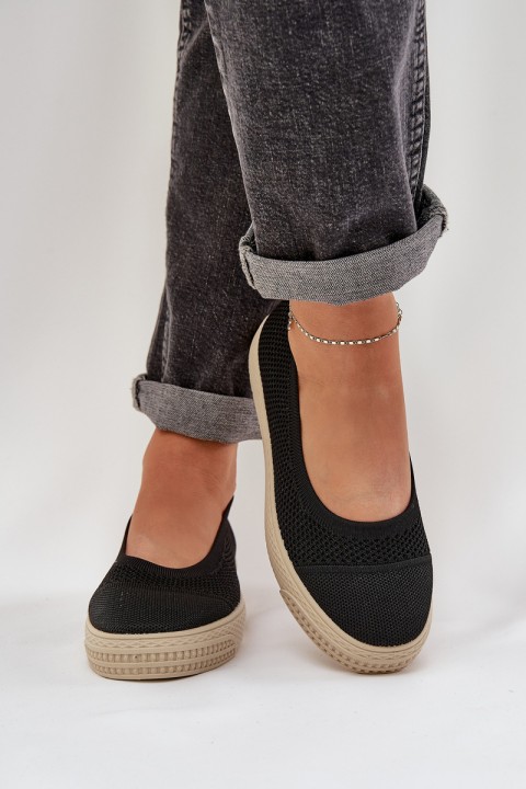 Women's Slip-on Sneakers On Platform Black Pimadea