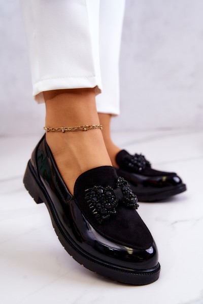 Elegant Patent Loafers Black S.Barski HY51-318 Belize