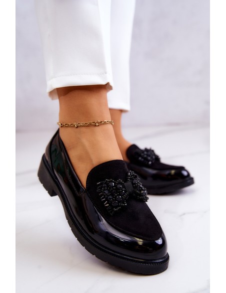 Elegant Patent Loafers Black S.Barski HY51-318 Belize