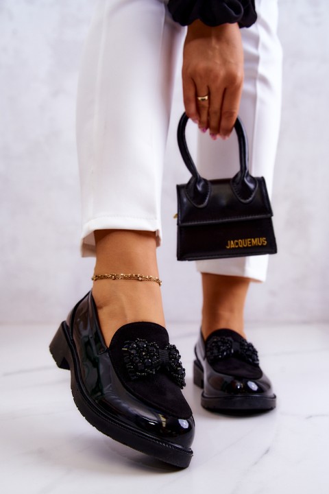 Elegantiški Patentiniai Loafers Black S.Barski HY51-318 Belize