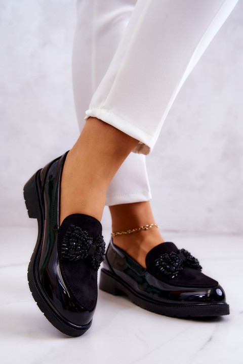 Elegantiški Patentiniai Loafers Black S.Barski HY51-318 Belize