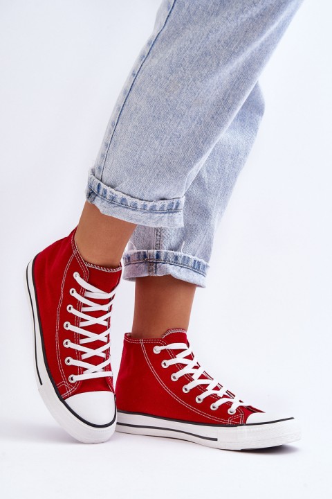 Women's Classic High Sneakers Red Remos