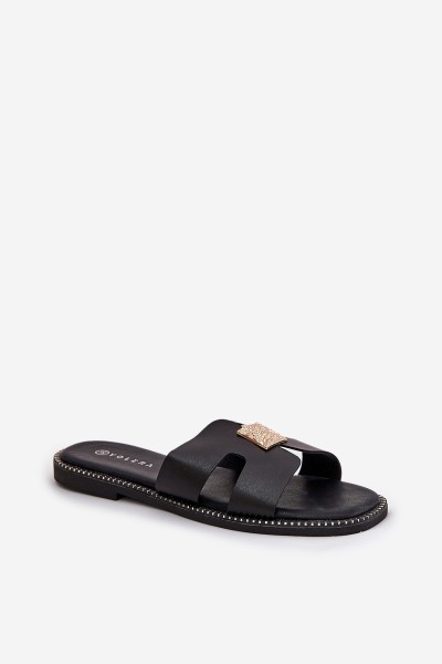 Flat Sandals With Cutouts And Decoration Black Bohalis 2