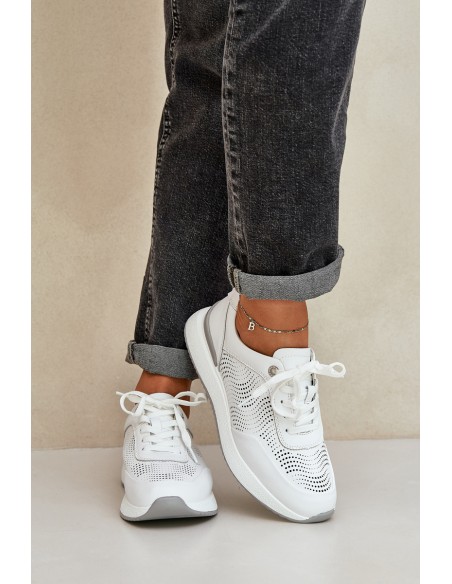 Odiniai sportiniai bateliai Moteriški sportbačiai S.Barski LR51-551 Balta