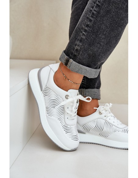 Odiniai sportiniai bateliai Moteriški sportbačiai S.Barski LR51-551 Balta