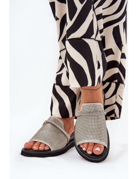 Womens wedge sandals with decorative strap silver Teriwes