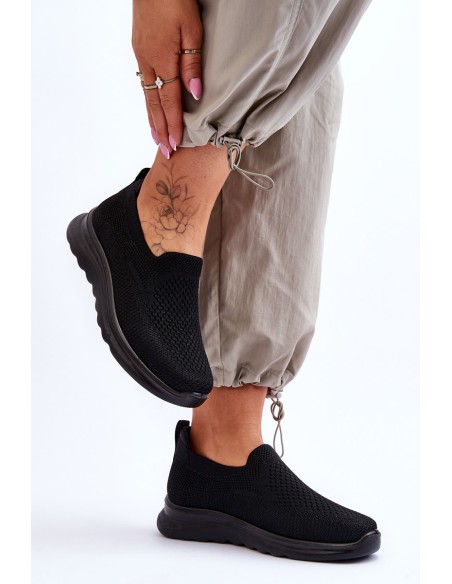 Women's Textile Slip-on Sneakers Black Adiora