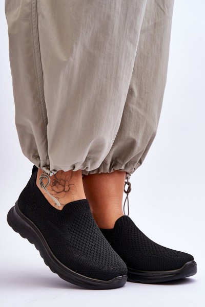 Women's Textile Slip-on Sneakers Black Adiora 2