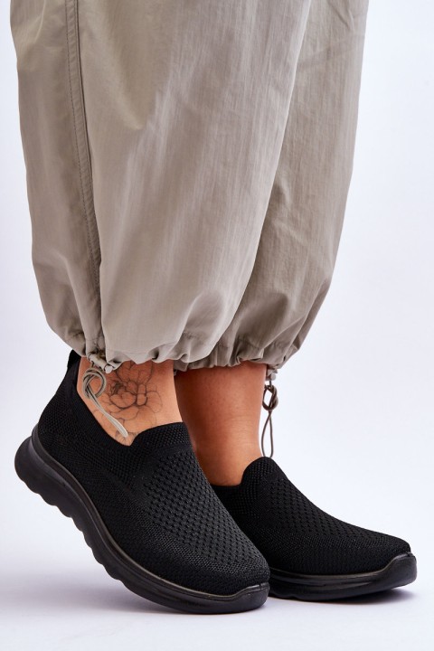 Moteriški, tekstiliniai, juodi „Adiora“ sportbačiai